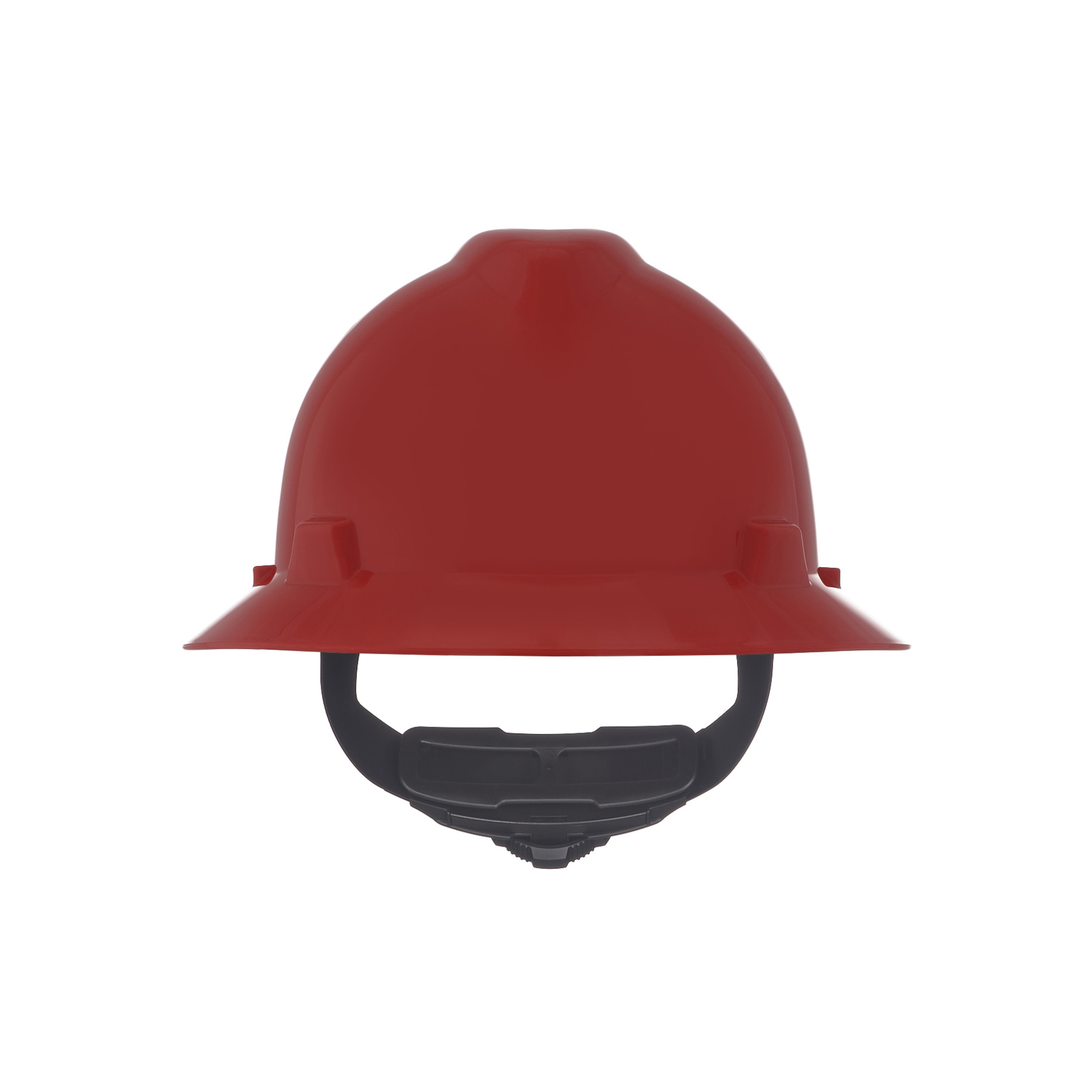 V-Gard Slotted Full-Brim Hat, Red, w/Fas-Trac III Suspension
